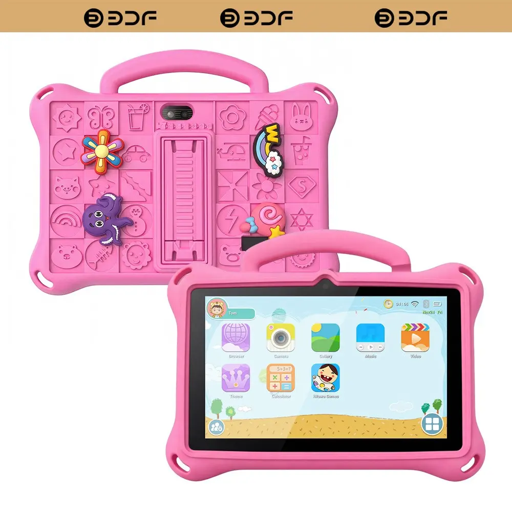 Bdf 7-Inch Kids Tablet, Android 13.0, 4GB RAM 64GB Storage, 1280x800 Resolution, Dual Cameras, WiFi Bluetooth-compatible, Parental Control, Ideal Gift