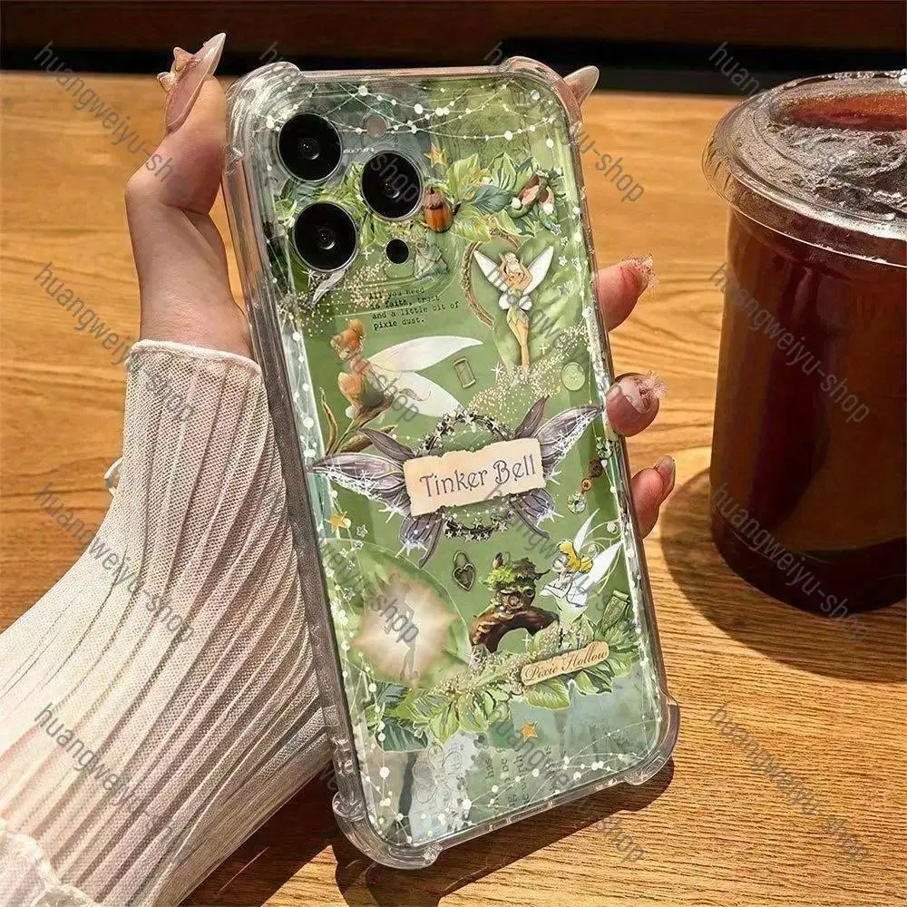 P-Popular T-Tinker Bell TPU protective case, Suitable  for iPhone 17 Air 16 15 14 13 12 11 Pro Max Plus shock-absorbing phone cases, fashionable gift.Protection Protective Animal Colorful Personalized Smartphone
