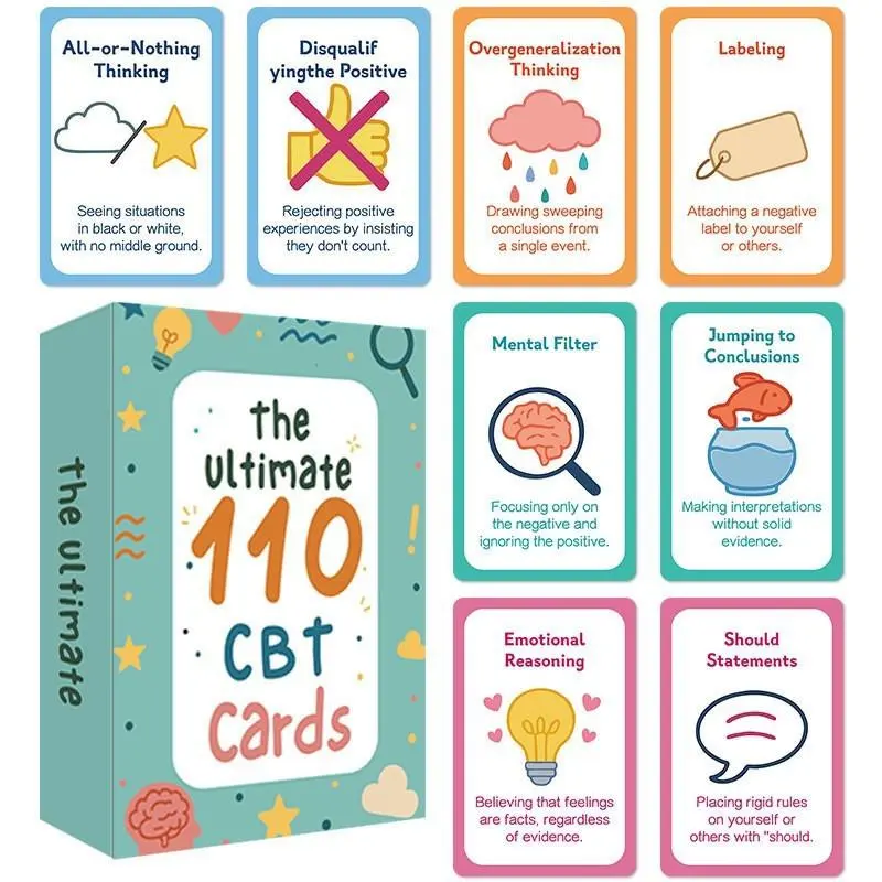 New Psychological Health Card, a counseling and self-help treatment tool, a visual aid for emotional health and stress relief, DIY, perfect gift for Halloween, Christmas, and birthday