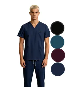 Men's M-edical Intern Short Sleeve Scrub Set Skincare Nurse Uniform Nursing Staff Pet Hospital Doctor Nurse Isolation Work Clothes