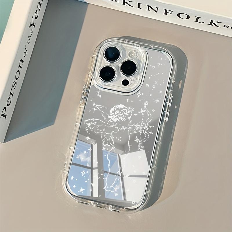 Apple phone case suitable for iPhone 17/16/11/13/15/15 Plus/15 Pro/15 Pro Max/12/14 Pro Max/XS/11 Pro Max/12 Pro/12 Pro Max/13 Pro/13 Pro Max/14 Pro/14 Plus Little Angel Cupid Sun Moon Stars Mirror