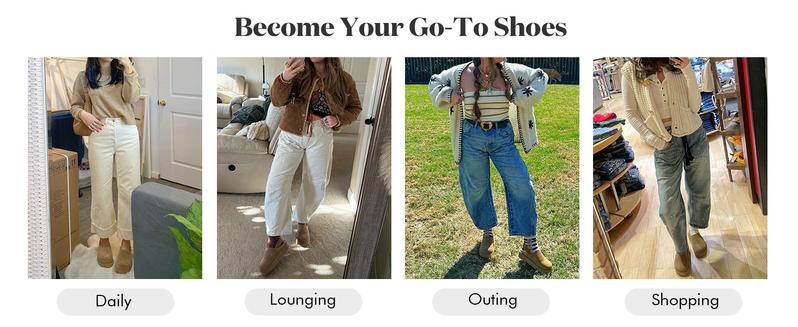 Fashare Women's Platform Clogs Adjustable Strap Slip on Mules Shoes Comfortable Fall Sandals