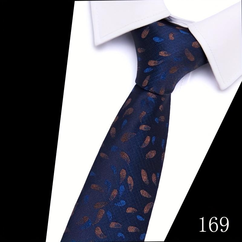 Classic 5-Piece Woven Necktie Set for Male Adults, Patterned Formal Fashion Accessories with Cufflinks and Tie Clip
