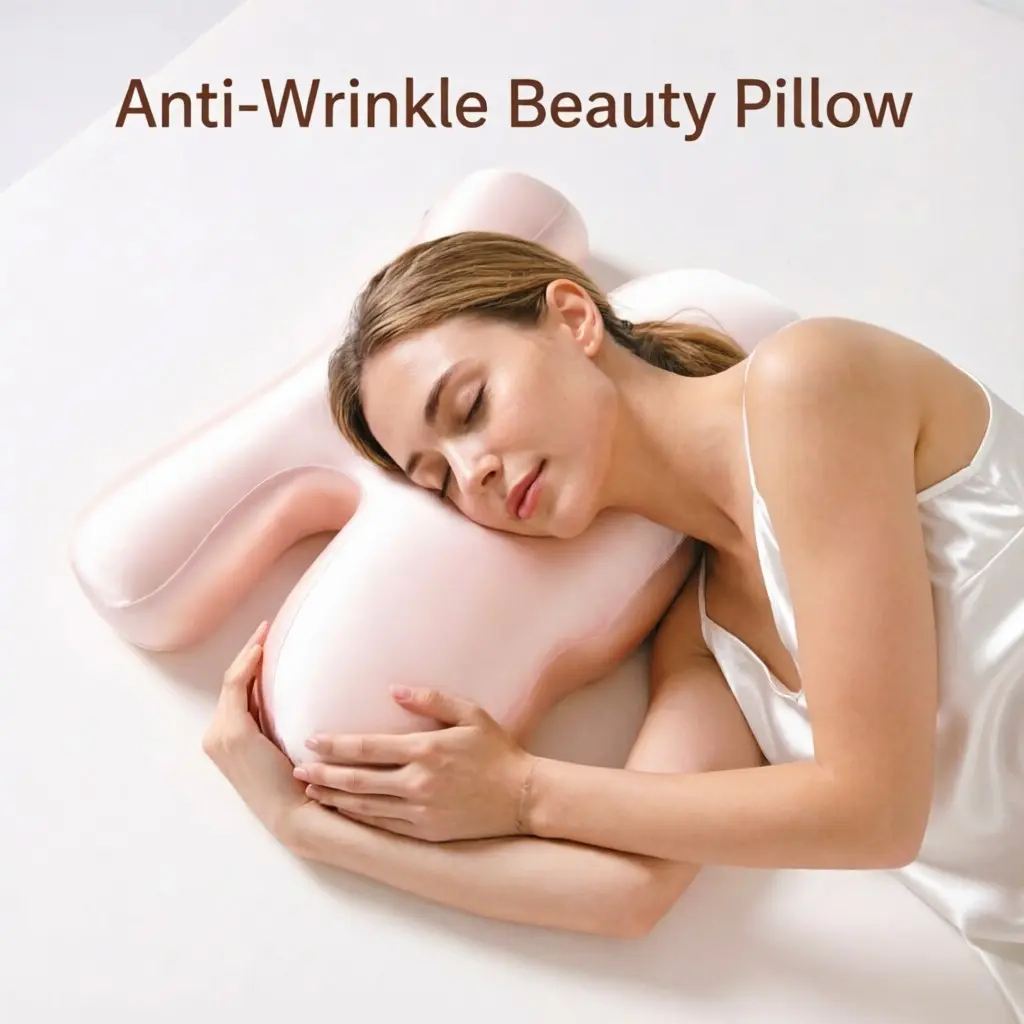 1pc H-Shaped Anti-Wrinkle Beauty Pillow, Ergonomic Zero-Pressure Memory Foam Pillow, Durable, Pressure Relief, Anti-Wrinkle & Neck Support, Perfect for Side Sleepers & Skincare Lovers