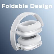 Wireless Headphones Over Ear, Bluetooth 5.4 Headsets, Hi-Fi Stereo, ANC Noise Cancelling, Built-in Microphone, 30 Hours Playtime, 3.5mm Jack, Lightweight for Phones, Computers, Games(Silver)