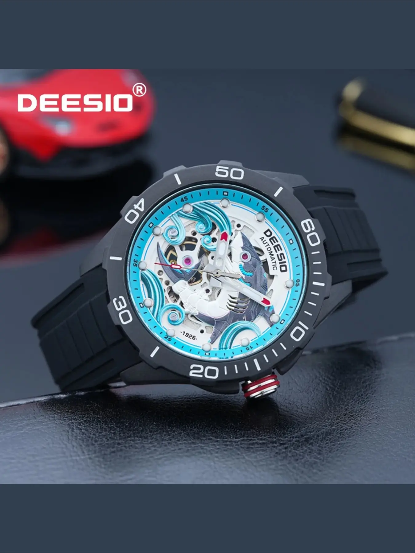 Deesio Men's Automatic Mechanical Watch Self-Winding Carbon Fiber Case Luminous Hands Sports Luxury Fashion Watch Gift for Men