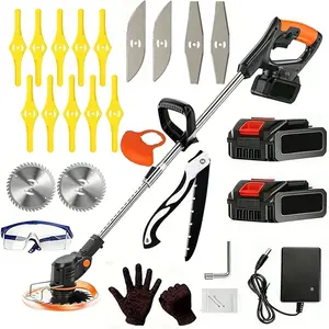 Weed Wacker 21V Brush    Lightweight.Electric Weed Eater for Lawns and Farmland, DIY Garden, Lawn Care.Cordless Weed Trimmer Weed Wacker with 2 X 2000mAh  and Charger.