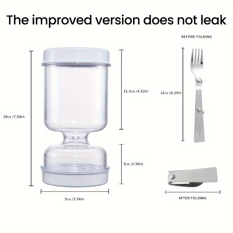 1pc Pickle Jar with Fork — Wet & Dry Separation Container for Pickles and Olives — Food Storage Jar