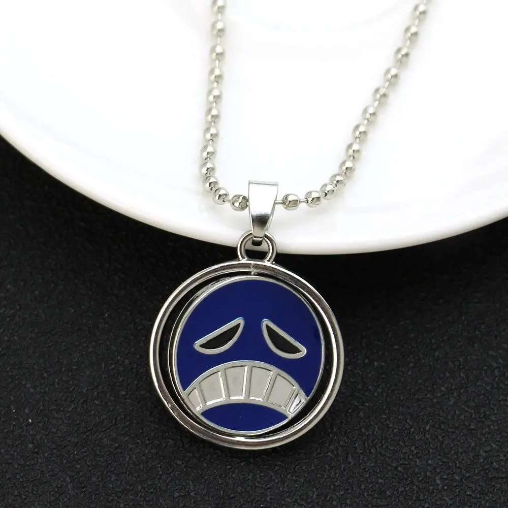 Ace Necklace for Women Men Anime Metal Necklaces Jewelry Rotating Pendant Chains Choker Collares Charm Gift