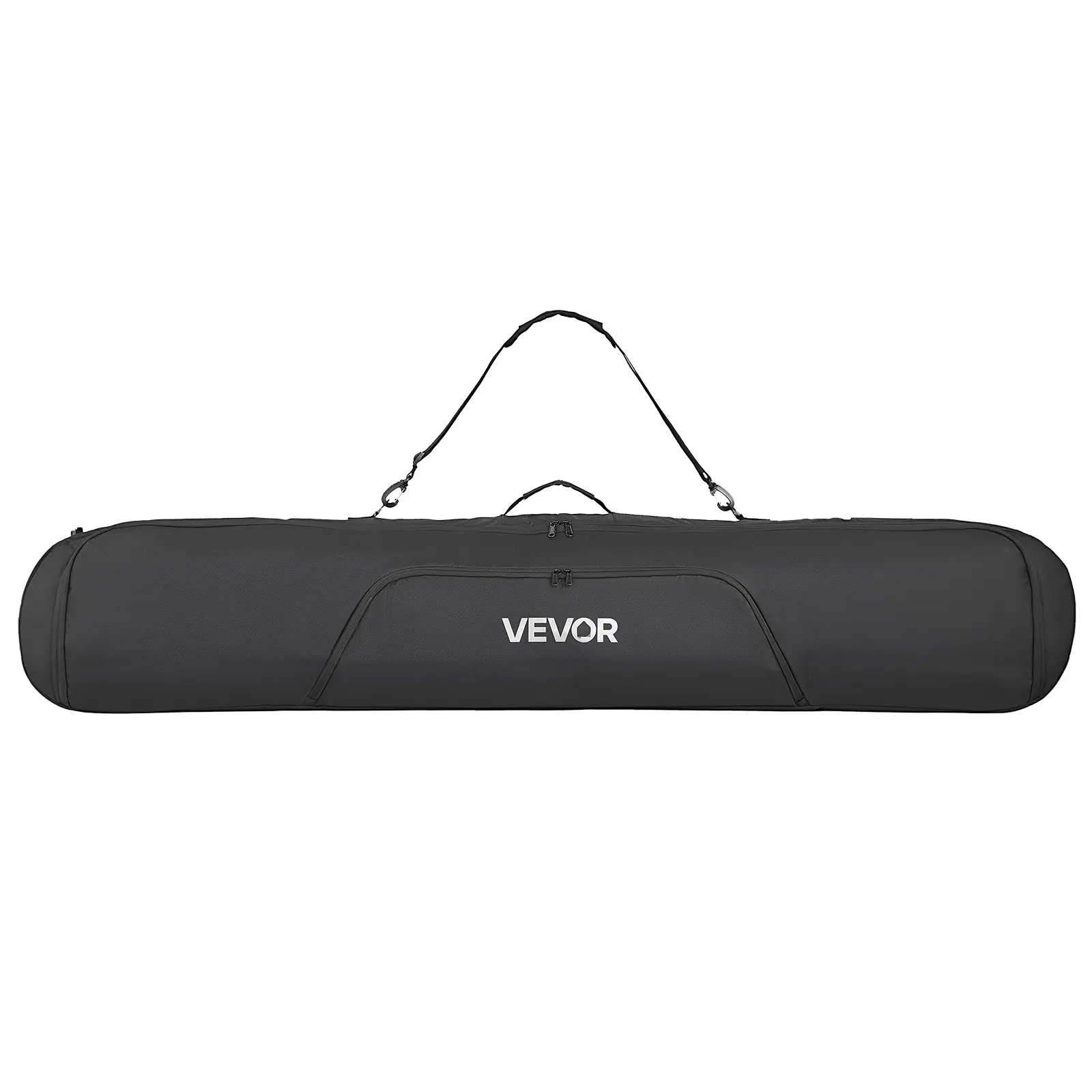 VEVOR Waterproof Snowboard Bag, 65 in/165 cm Capacity, 600D Oxford Fabric, Padded for Air Travel, Adjustable Inner Straps, Holds Skis, Poles, Goggles, Gloves, Helmet, Boots (Black)