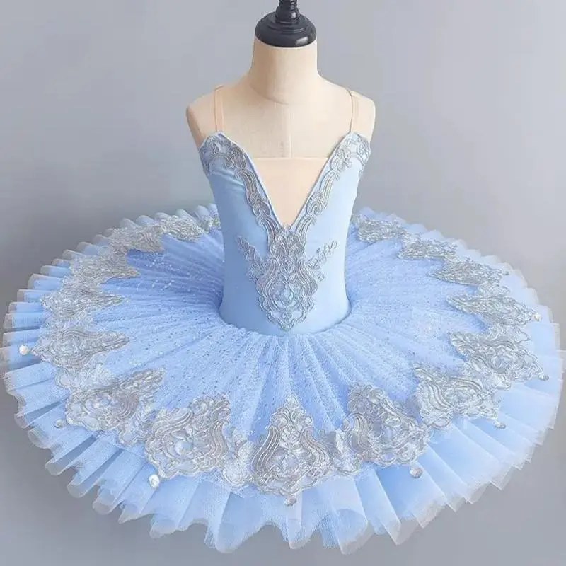 Classic Professional Ballet Tutu White Swan Lake Pancake Tutu Ballerina Party Dance Stage Costume Ballet Dress Girls