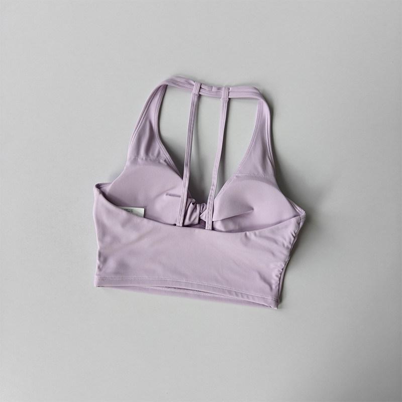 New Sports Bra Women's Fixed Push-up Twist Pilates Yoga Clothing Gym Beautiful Back Running Fitness Training Yoga Vest Tops