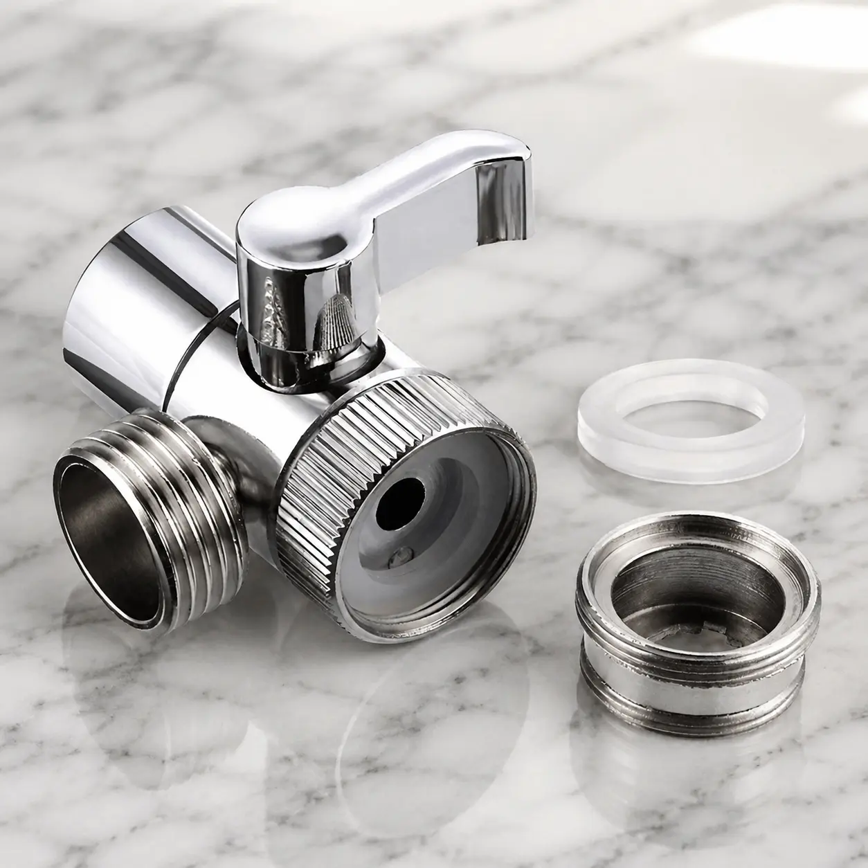 Multi-Function Water Faucet Adapter Valve, Leak-Proof Quick Connect for Garden Hose & Washing Machine, Dual Outlet Switch, Universal Fit for Kitchen Bathroom Outdoor Tap, Water-Saving Tool, Easy Installation, Durable Design, Secure Hose Connections
