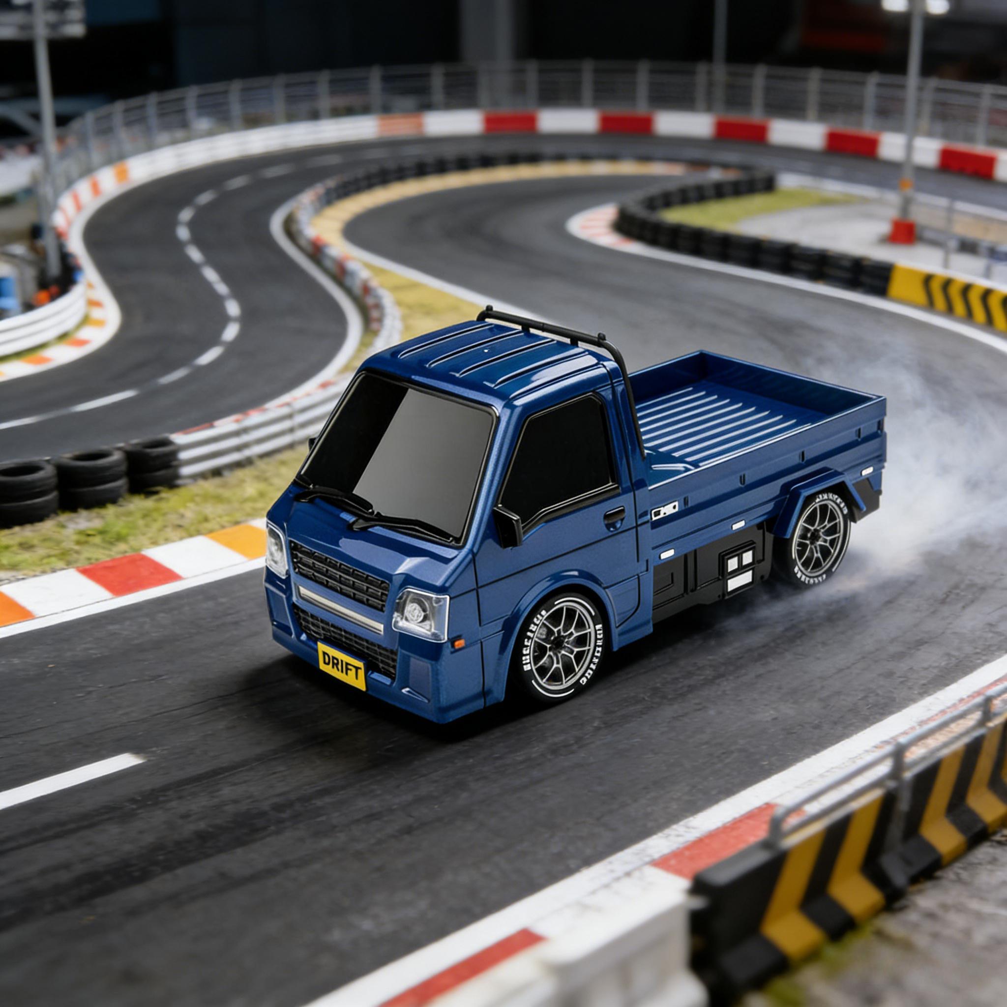 1: 24 scale remote control mini, light truck, four-wheel drive off-road design, built-in LED lights, ideal gift for adult boys and girls' birthdays and Easter.