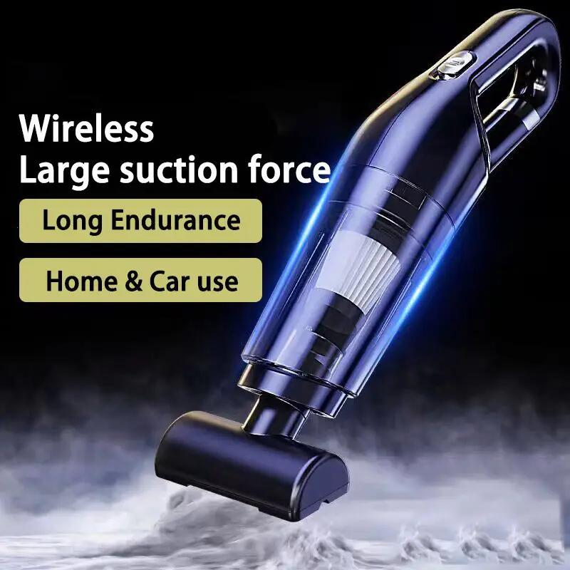 Portable Wireless Car Vacuum Cleaner, USB Charging Car Vacuum Cleaner with Long Hose & Brush & Flat Straw & Floor Brush & Filter, Multifunctional Car Cleaning Tool, Portable Car Vacuum Cleaner, Rechargeable Car Vacuum, High Efficiency Car Maintenance