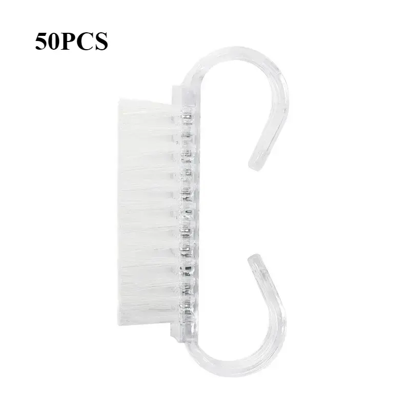 50pcs Nail Dust Cleaning Brushes | Small Angled Soft Brush for Acrylic Nail Powder Removal, Manicure Care Tool