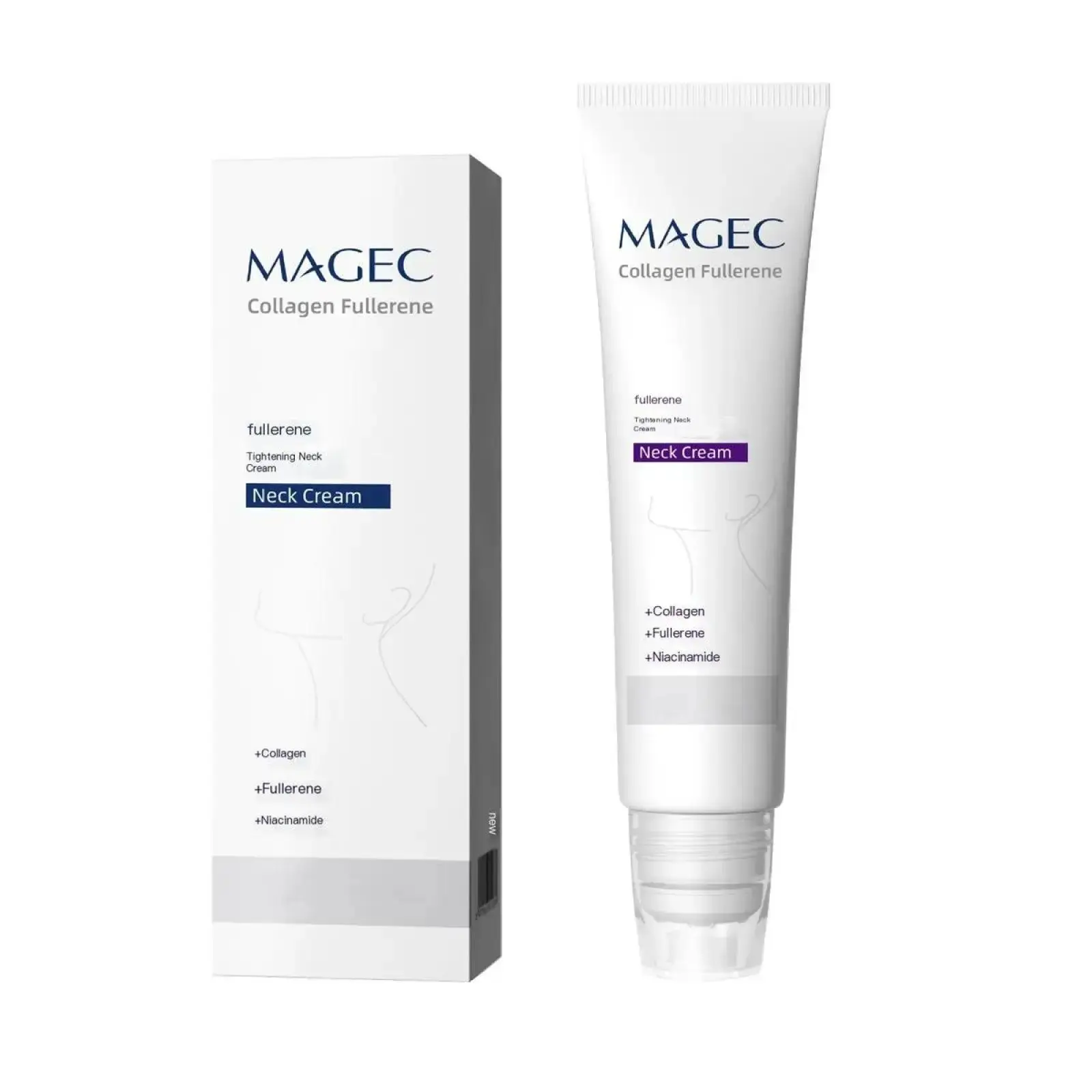 Reduces Wrinkles and Double Chin,Five Rollers for All Around Massage,Neck Firming Cream,Collagen Neck Cream,Relieves Edema,Suitable for Wrinkled Skin,with Hyaluronic Acid,VitaminC+E, Moisturizer, Hydrating Neck Moisturizer, Skin Care, Beauty Products