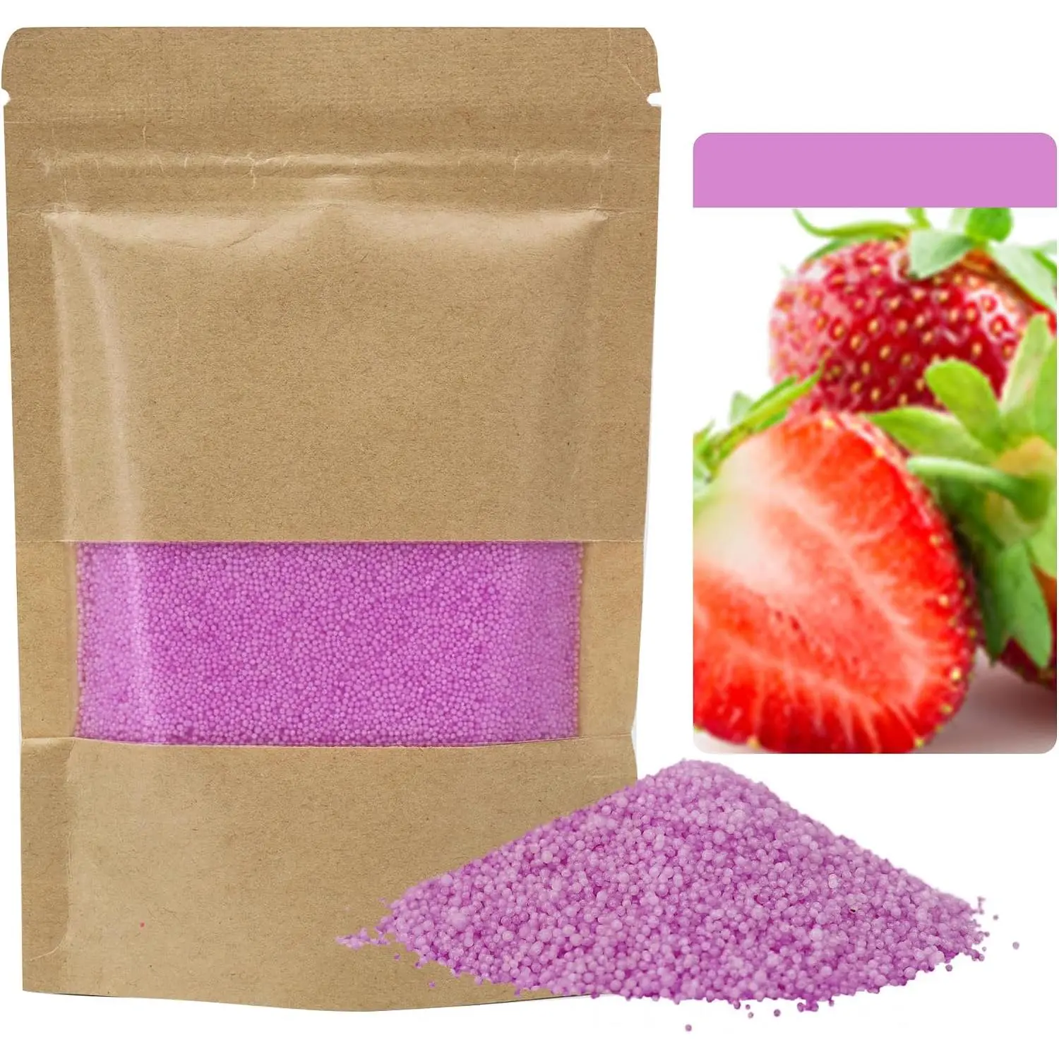 Scented Candle Sand with Wicks 3.53oz  Sand Candles Pearled Candle Sandwax Beads  Day  16  Hours Refillable Candle Wax for Candle Making (Scented Strawberry)