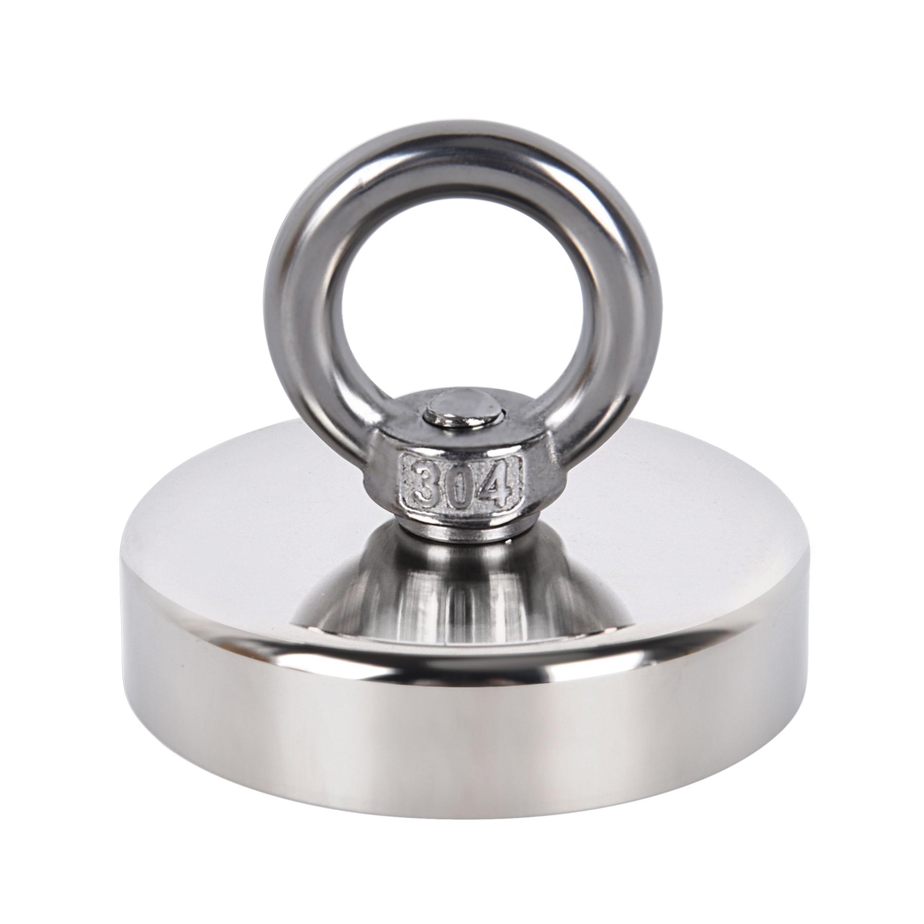 Fishing Magnet, 350 LBS Pulling Force Heavy Duty  Rare Earth Magnet,  for Retrieving in River, Tag, Lifting and Pick up Magnetic Metal Magnetic Attachment