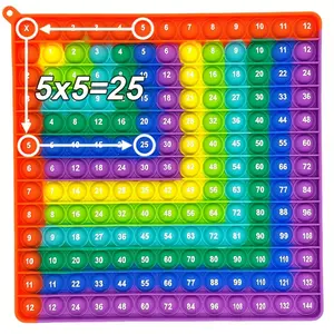 12x12 Multiplication Practice Board Games Math Fidget Sensory Toys, Fast Press Bubbles to Learn Times Table, Education Mathematics Numbers Teaching Manipulatives Stationery for Class Birthday Christmas Gifts
