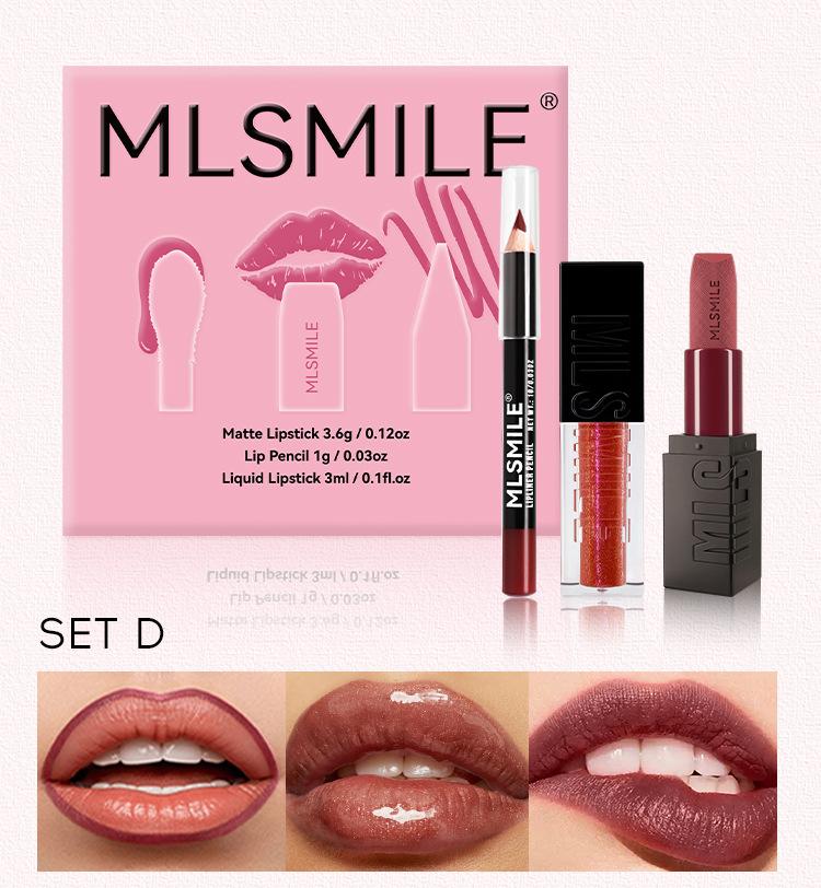 3-Piece Matte Lip Set – Lip Liner + Liquid Lipstick + Gloss, Smudge-Proof Transfer-Proof All-Day Wear, Complete Lip Combo for Every Look  lip gloss