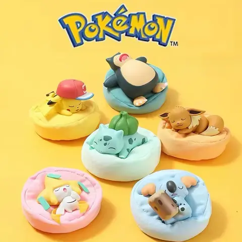 Sleeping Series Figure  VOL.3 Official HOLLYBOX Pokémon – Pikachu ,Snorlax,Eevee Desktop & Car Dashboard Ornament Starry Dream Series– Relaxing Anime Collectible Gift