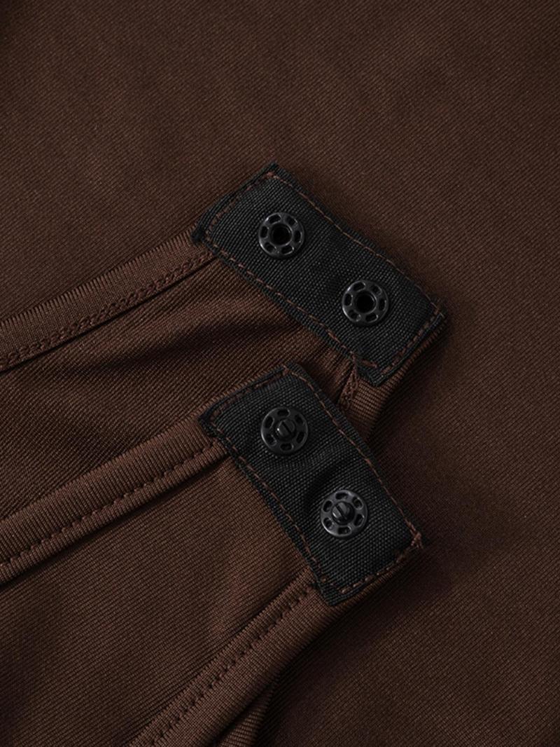 Women's Solid Color Bodysuit, Fashion Minimalist Casual Cowl Neck Bodycon Bodysuit for Nightlife, Women's Clothes for Summer