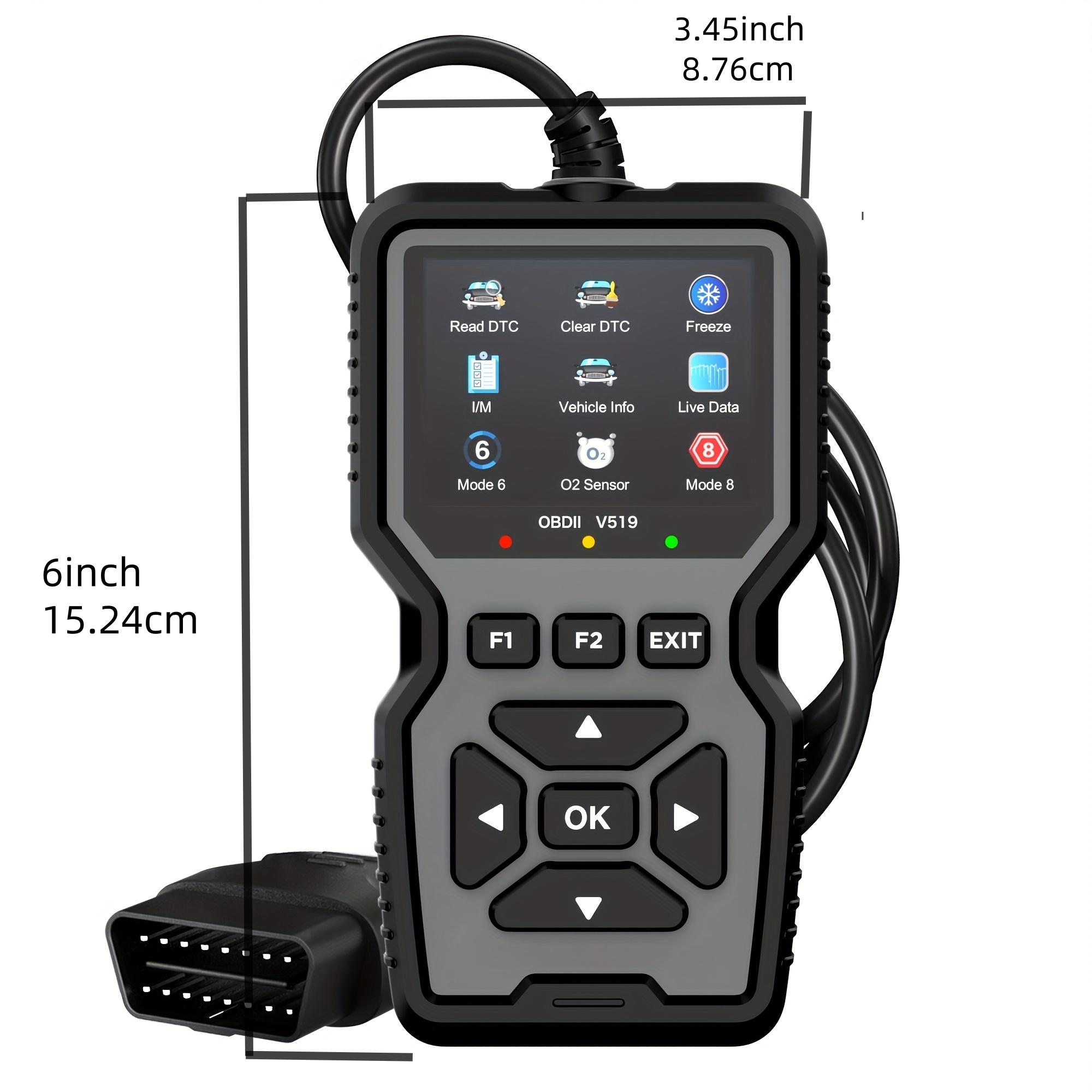 Professional Obd2 Diagnostic Scanner Tool, Car Diagnostic Scanner, Vehicle Diagnostic Tool, USB Powered, Engine Fault Detector, Code Reader, Battery Tester, 10 Languages Supported