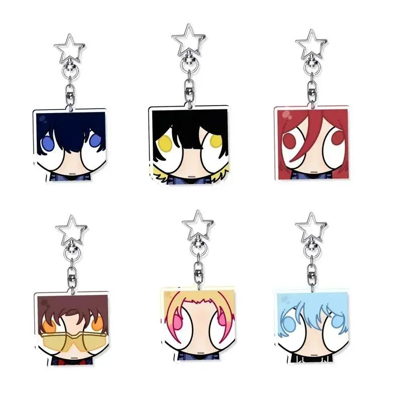 Blue Lock Anime KeyChain Cartoon Key Ring Decor Girl Isagi Yoichi Reo Mikage Seishiro Nagi Men Women Figure Cosplay Pendant Gift