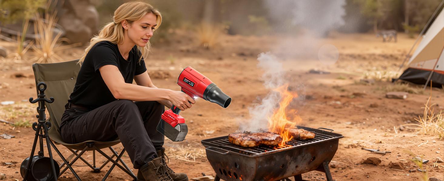 800,000RPM Leaf Blower Compatible with (Tool Only), Brushless Motor, Speed, Lightweight Blower for Car,, (Battery)