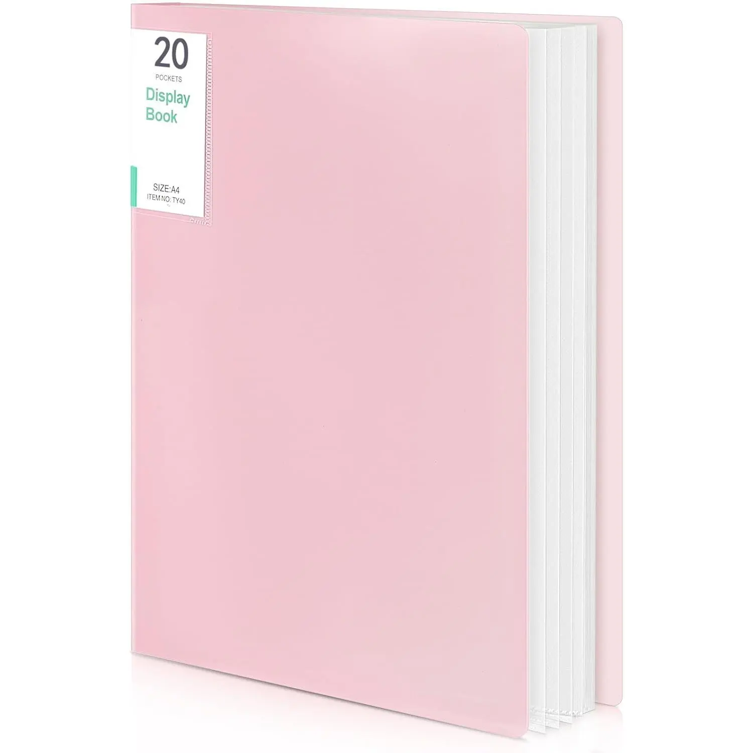 20-Pocket Portfolio Binder Organizer, Binder Sheet Protectors 8.5" x 11", Displaying 40 Page Plastic Folders for Documents, Document Organizer for Concert, Artwork, School & Office Use,