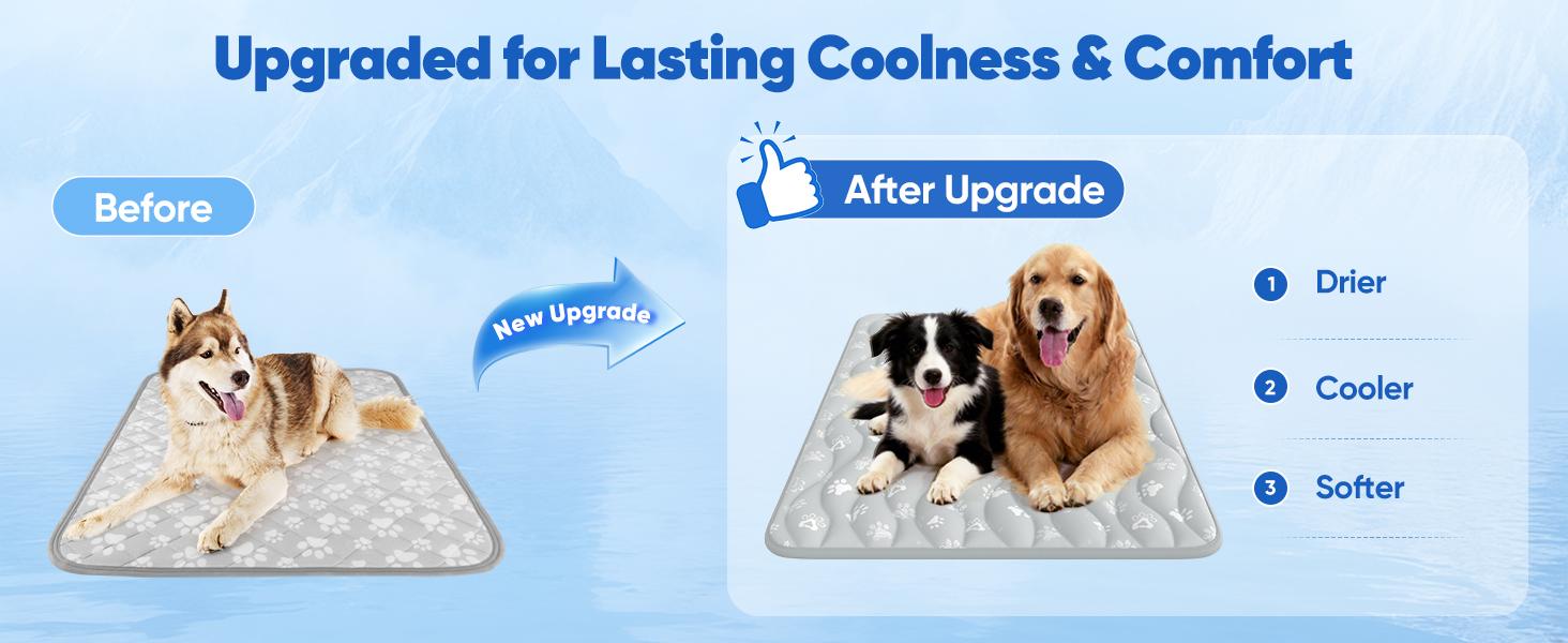 Super-Absorbent Cooling Mat for Dogs 44"x32" Arc-Chill 3.0 & Color-Changing Dog Cooling Mat, Stay Cool & Dry, Washable, Non-Slip Pet Bed Mat for Floors, Sofas, Kennels