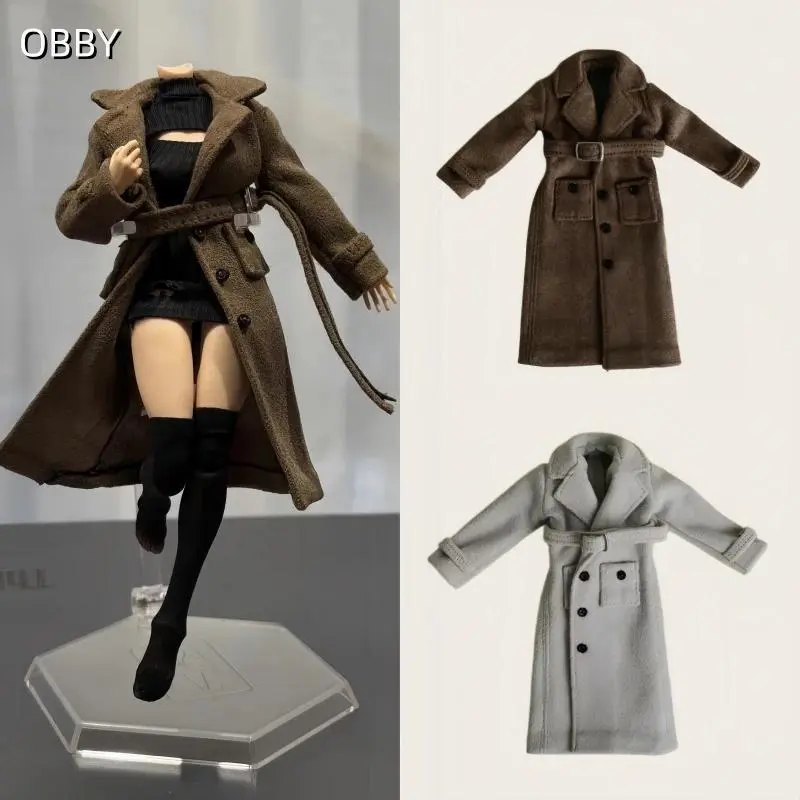 French Style Overcoat‌ For 1/12 SNAIL SHELL romankey figure figma shf TBL ANT Mecha Girl Azone 1/12 picco neemo Doll Clothes
