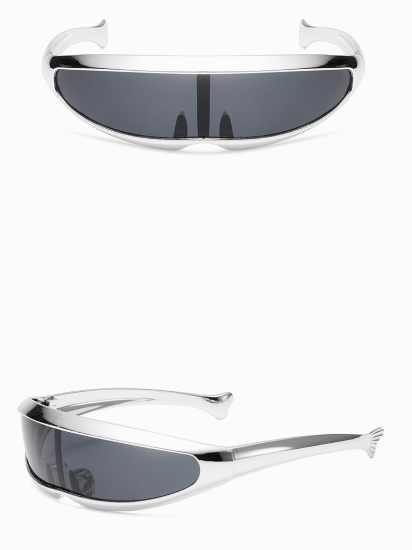【1pay】Future-Ready Metallic Narrow-Frame Sunglasses | Bold Y2K Style Shades (Size runs small, please check size chart before ordering)