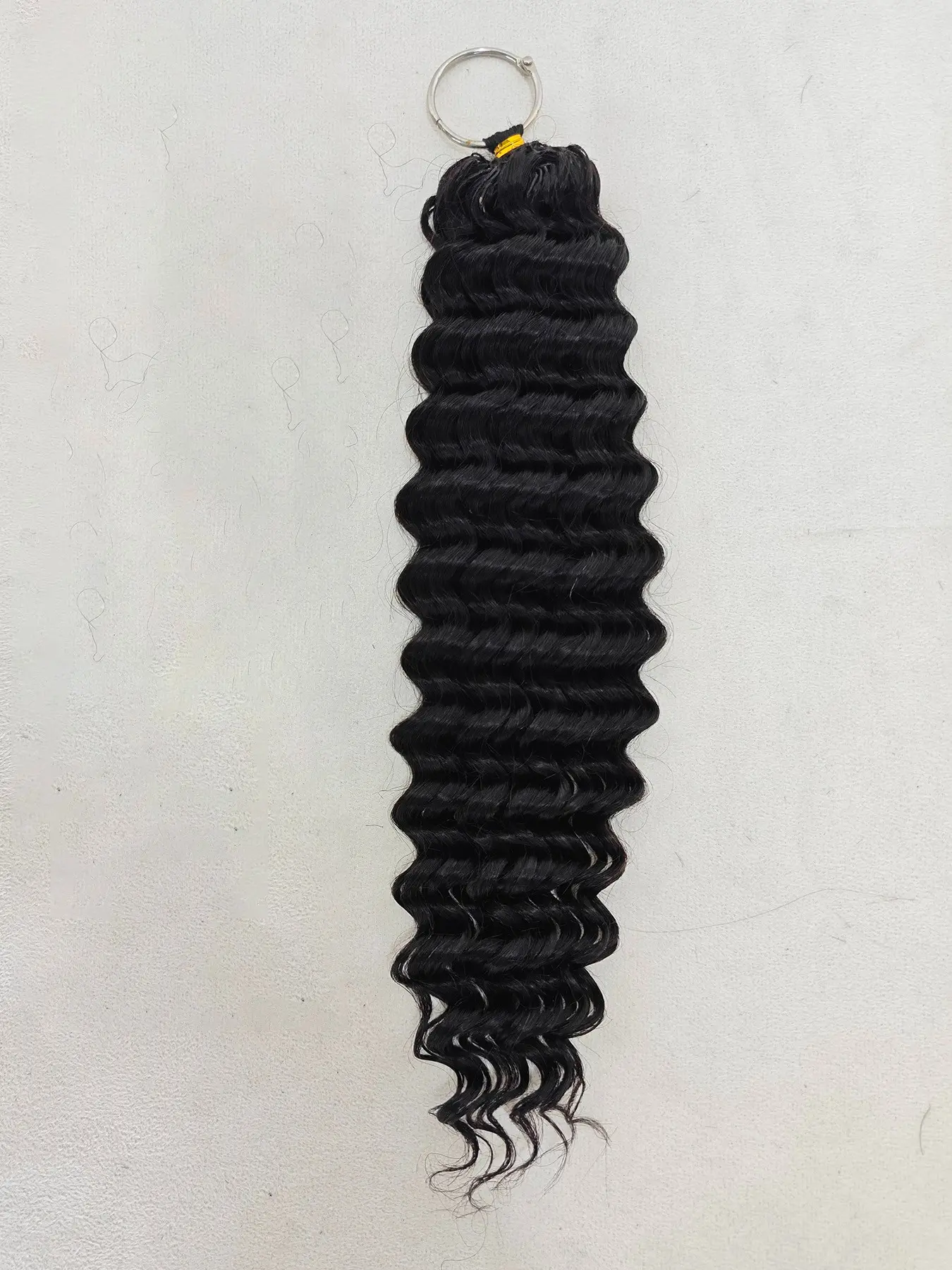 Deep Wave Feather Crochet Hair Human Hair Invisible Miracle Knots Crochet Hair Human Hair 60g Pre-Separated Human Crochet Hair Reusable Brazilian Human Hair Bundles Braiding Hair Black Color