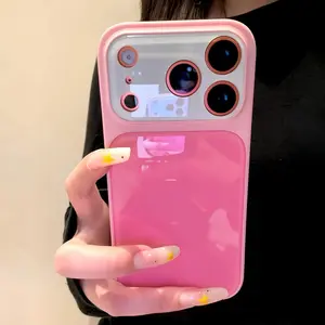 Trendy Color Block Phone Case, Cute Two-Tone Matte Soft TPU Bumper & Hard PC Back, Full Lens Protection, Aesthetic Glossy , Compatible with iPhone 17/16/15/14/13 Pro Max Plus Air