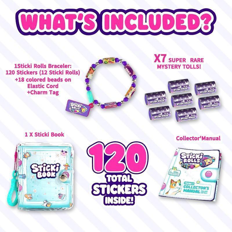 70/140Pcs﻿ Hot Sticker Creative Funny Stationery Stick Rolls Stickers Bracelet Colorful Birthday Present