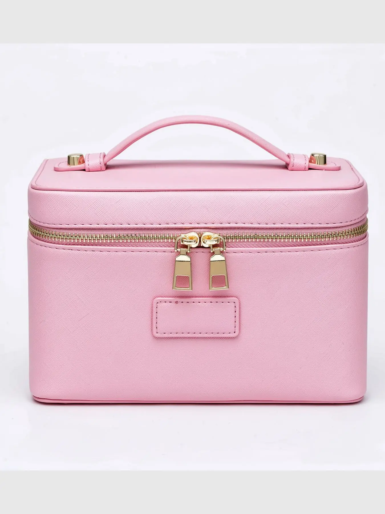 Women's Solid Color Makeup Bag, Waterproof Durable Sewn Seam Storage, Matte Finish Easy Clean, Fashionable Long-Lasting Makeup Organizer