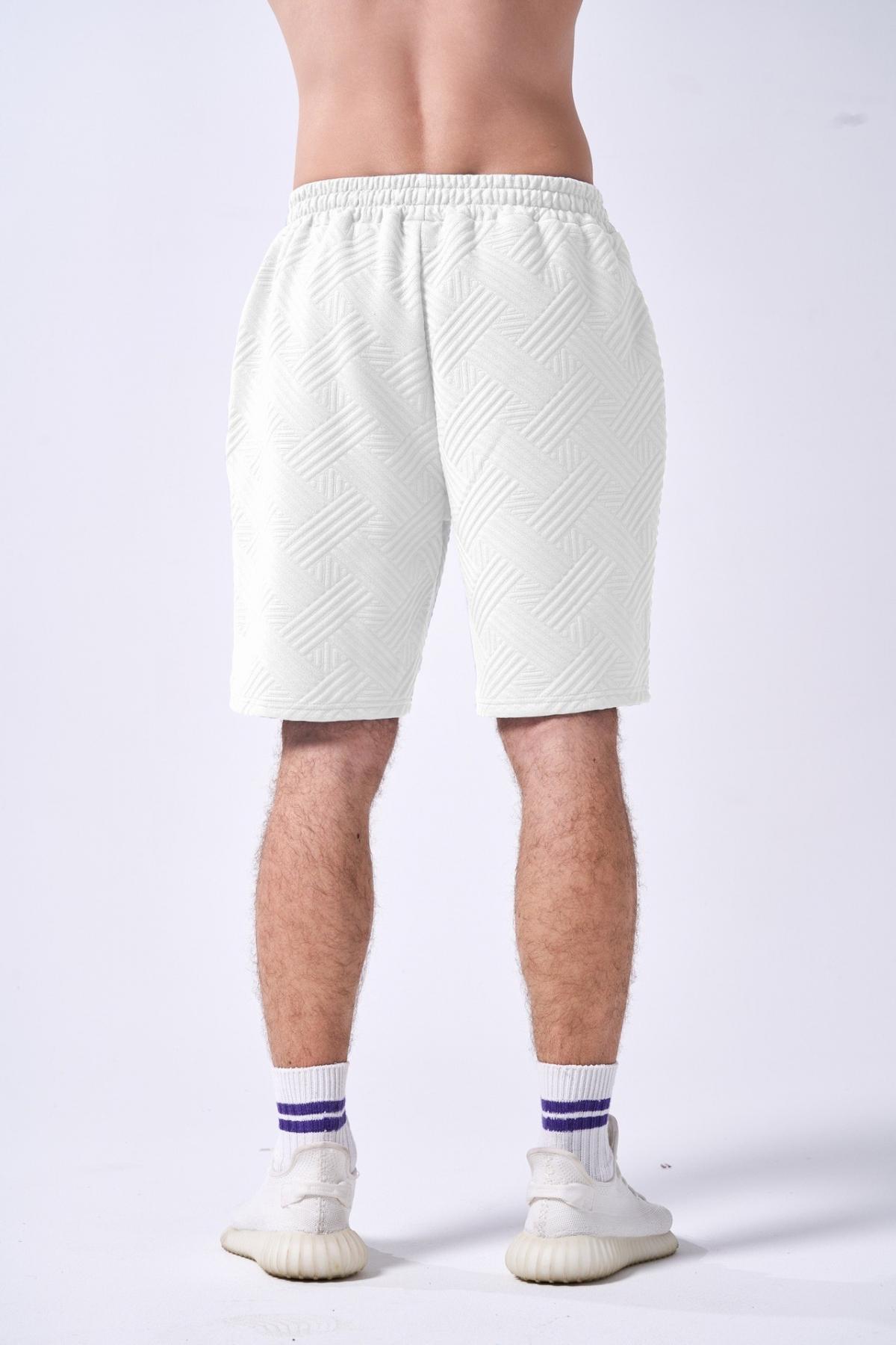 Mens Viral Jacquard Pattern Casual Shorts High Street Style Summer Loose Fit Athletic Jacquard Patterned Shorts for Men Comfortable Soft Gym Wear Everyday Outdoor Shorts Jacquard Patterned Casual Shorts