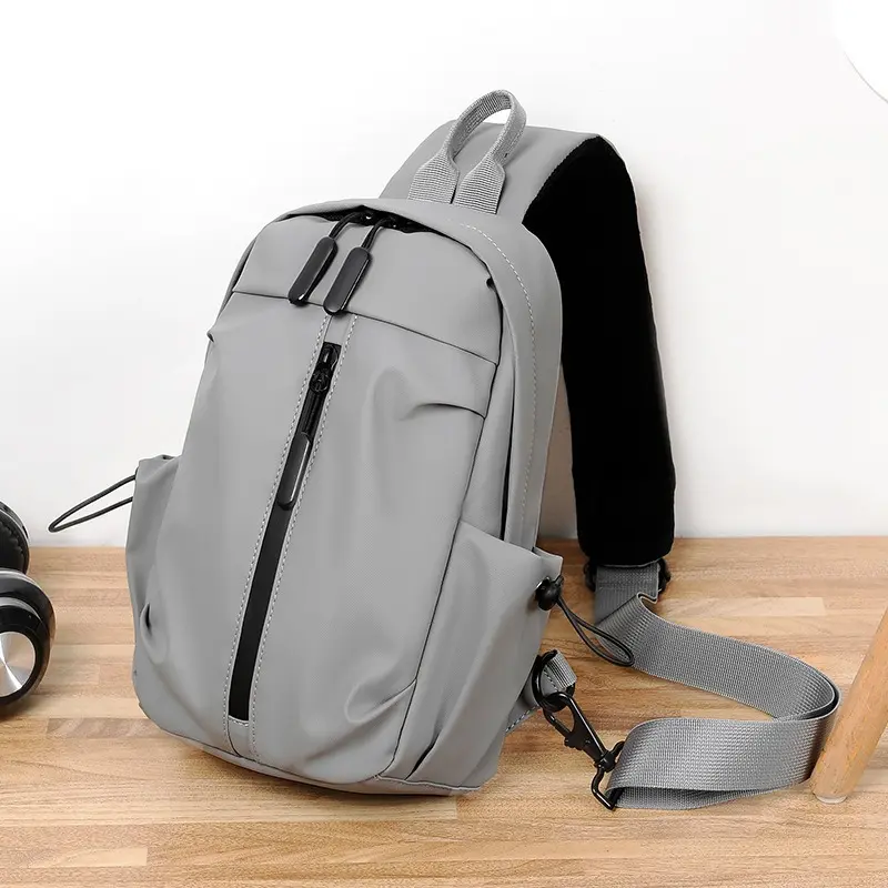 New breast bag men's oblique span bag fashion men's bag chest bag casual shoulder bag multi-functional small backpack men's bag
