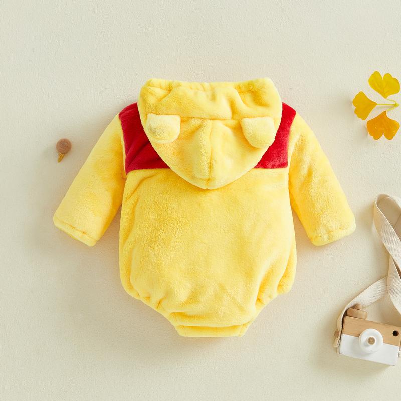 Baby Boys Girls Animal Costume Flannel Rabbit Costume Role Play Hooded Long Sleeve Pajamas Rompers Cosplay Jumpsuits Baby Costumes Cute Animal Outfit Funny Monster Costume Gift
