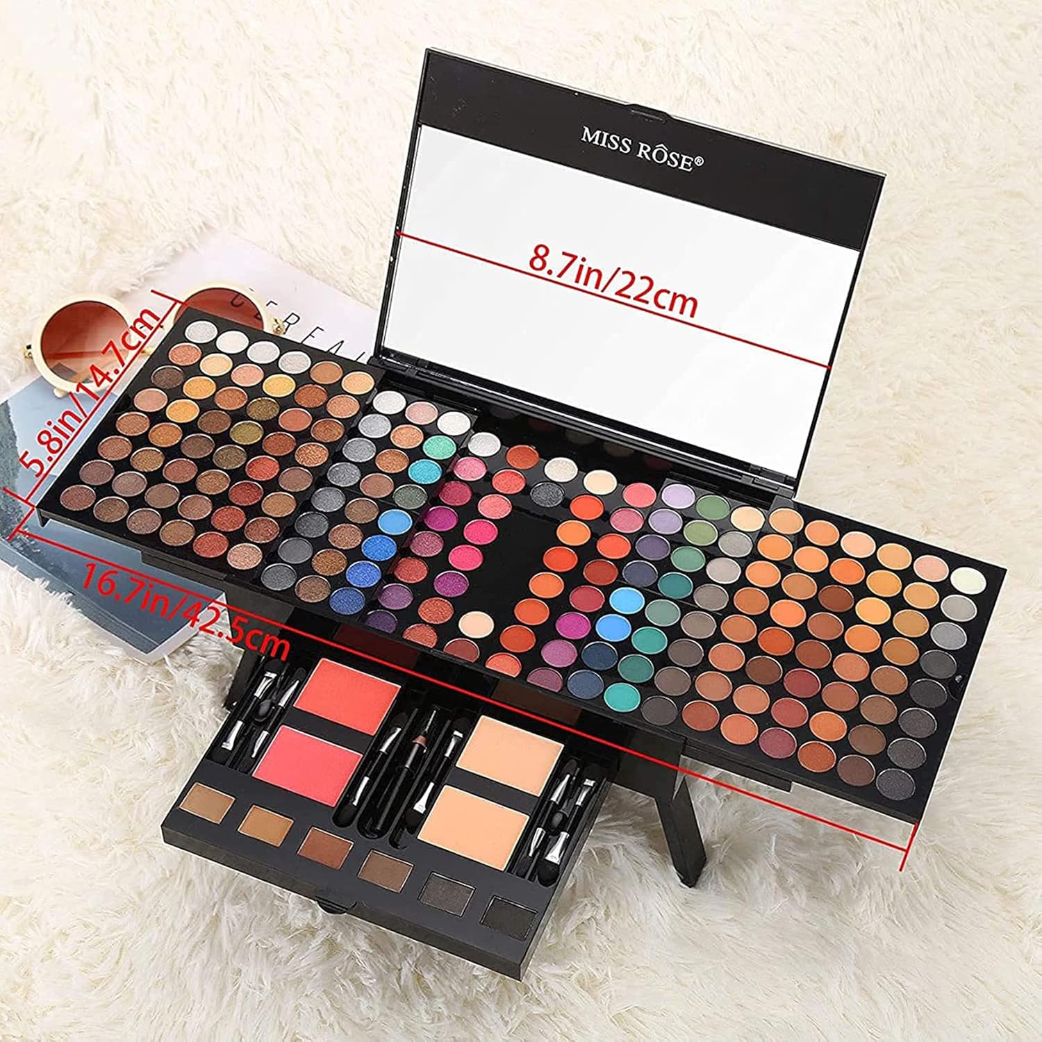 190 Colors Professional Makeup Kit for Women Full Kit, Pallet,All In One Gift Set girls, include Eyeshadow/Facial Blusher/Eyebrow Powder/Eyeliner Pencil/Mirror/makeup brush(004Y) 190 Colors Professional Makeup Kit for Women Full Kit, Pallet,All In One Gift Set girls, include Eyeshadow/Facial Blusher/Eyebrow Powder/Eyeliner Pencil/Mirror/makeup brush(004Y)