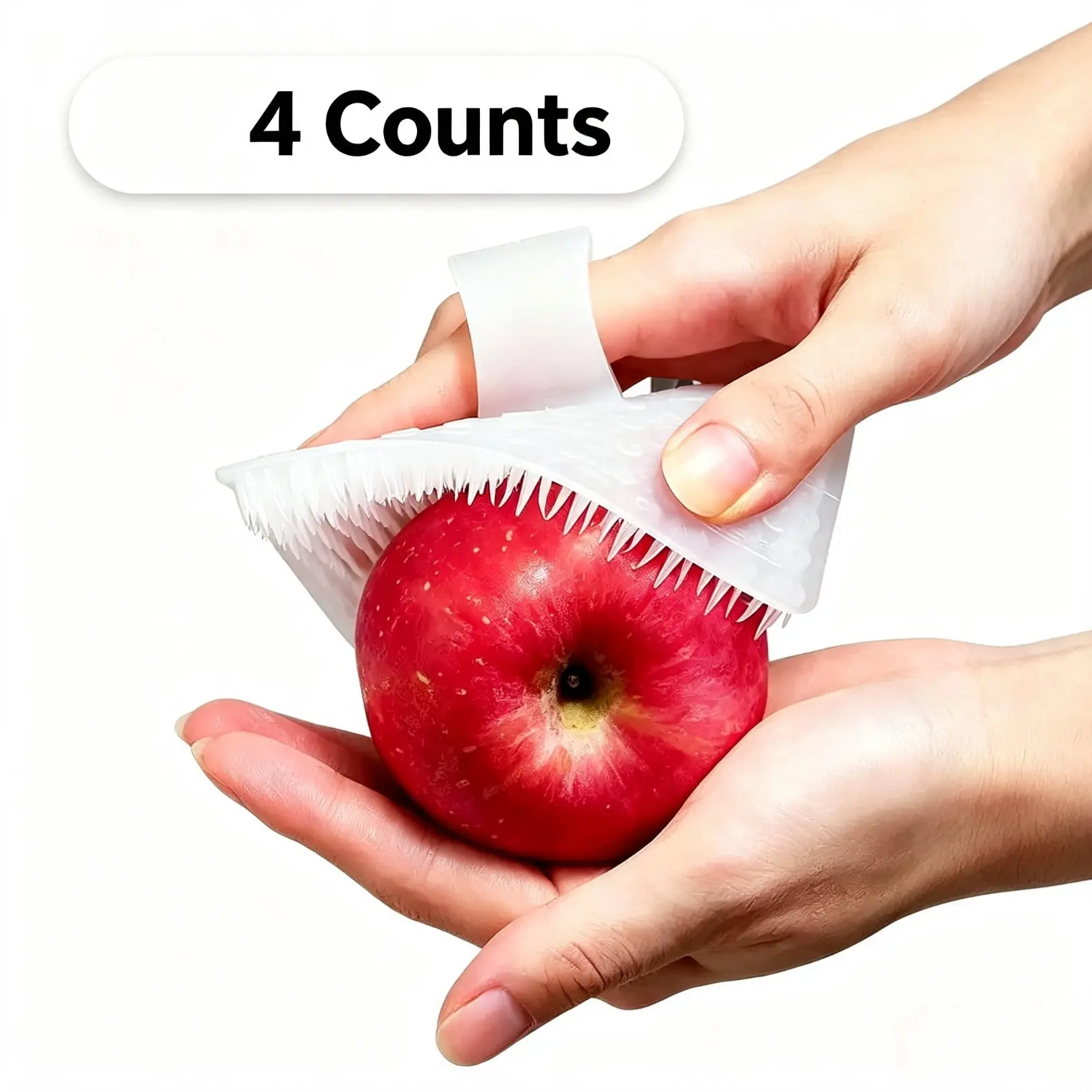 Silicone Fruit And Vegetable Scrubber Brush, Flexible Dense Soft Bristle Cleaning Tool, Portable Household Kitchen Gadget For Produce Washing Daily Cooking Prep