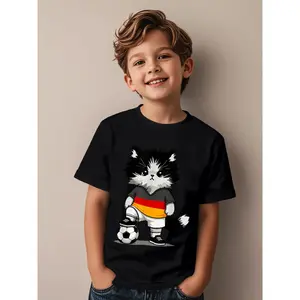 German Flag Men Women  Germany Novelty Aesthetic Graphic Kid T-Shirt Popular Kid T Shirts Trendy Cool Tops Tees for Kid