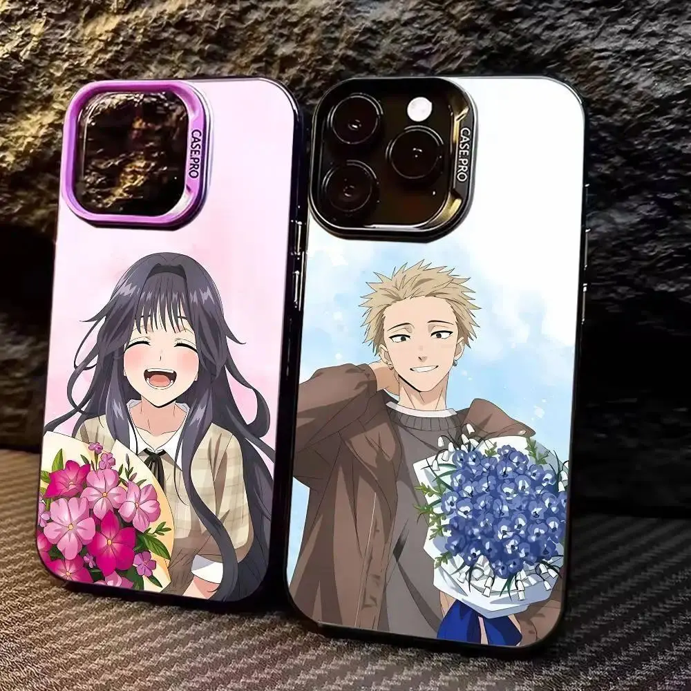 Rintaro T-Tsumugi K-Kaoruko Waguri Colorful Silver Back Phone Case For iPhone 17 Air 16 15 14 13 12 11 Pro Max Plus