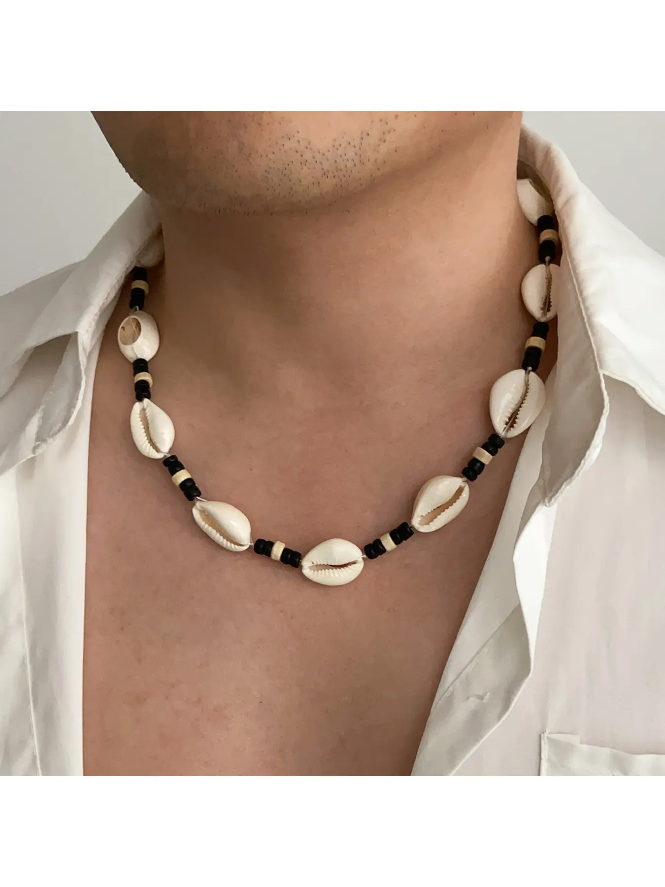 Men's Summer Beach Beaded Choker, All-match Versatile Necklace Jewelry