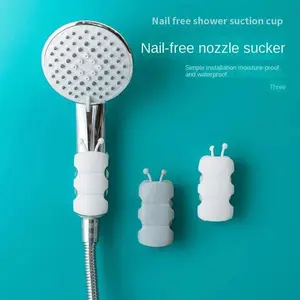 Shower Bracket Shower Accessories Water Heater Nozzle Bathroom Non-Perforated Shower Suction Cup Fixed Base Frame #2777