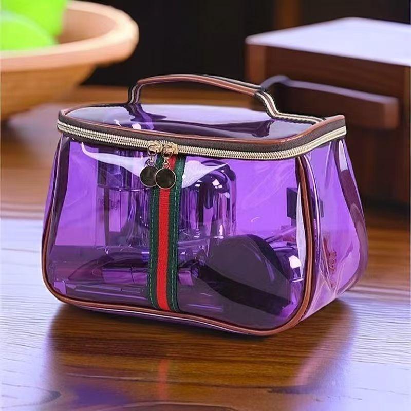 New waterproof PVC storage bag, widened handle design, no hand tightness, fashionable, light luxury and high-end storage, portable multi-functional fitness, swimming and bathing storage, Travel Cosmetic Bag