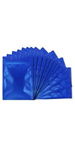 100 Pack Resealable Mylar Bags 4 x 6 Inch Smell Proof Bags with Clear Window Foil Pouch Bag Flat Bag Matte Black