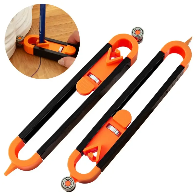 Precision Contour Gauge with Lock Feature - Professional Wood Scribing Tool for Flooring & Cabinetry, Adjustable Profile Gauge for Tile, Pipe, DIY Projects Handle Portable excellent Woodworking